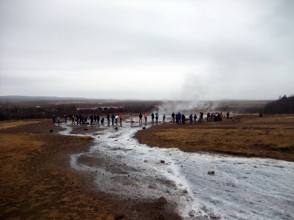 The Strokkur geyser at the Geysir geothermal area