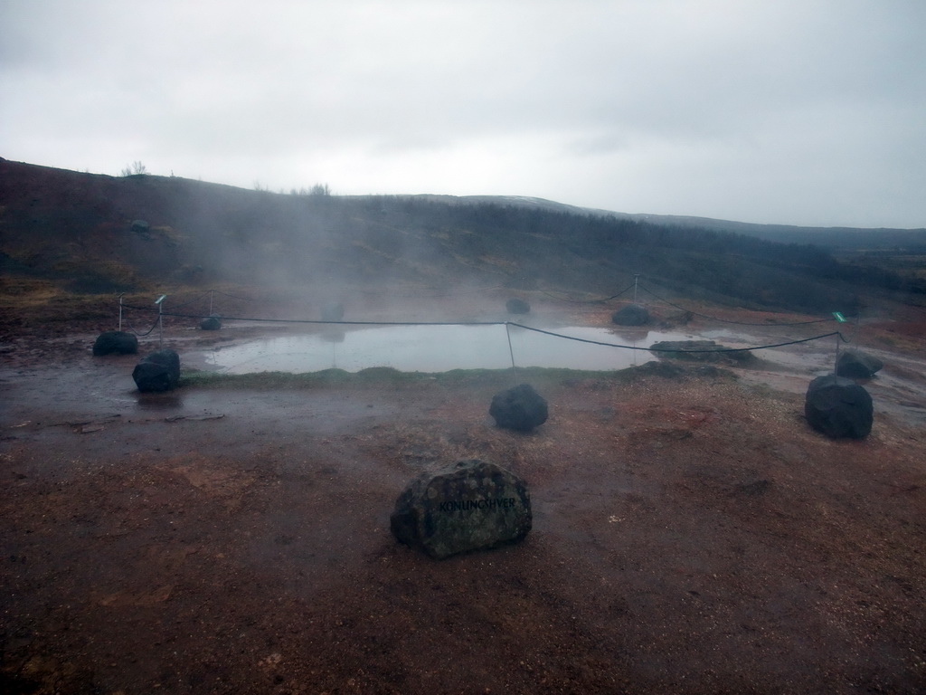 The Konungshver geyser at the Geysir geothermal area