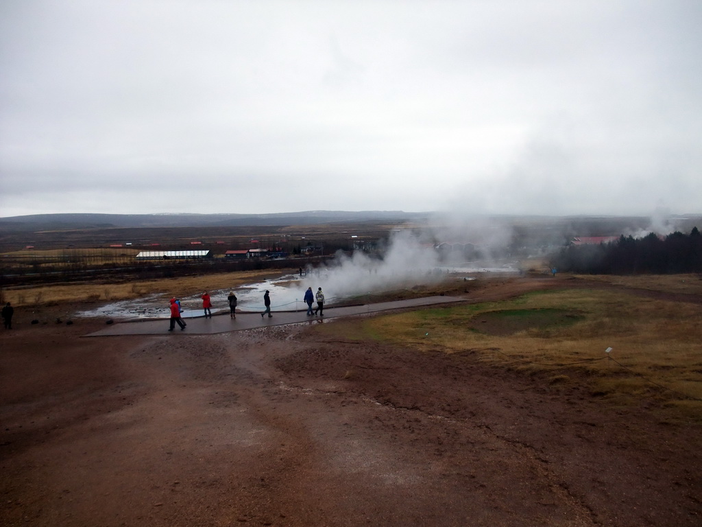 The Strokkur geyser at the Geysir geothermal area