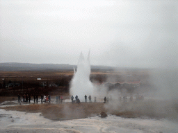 Eruption of the Strokkur geyser at the Geysir geothermal area