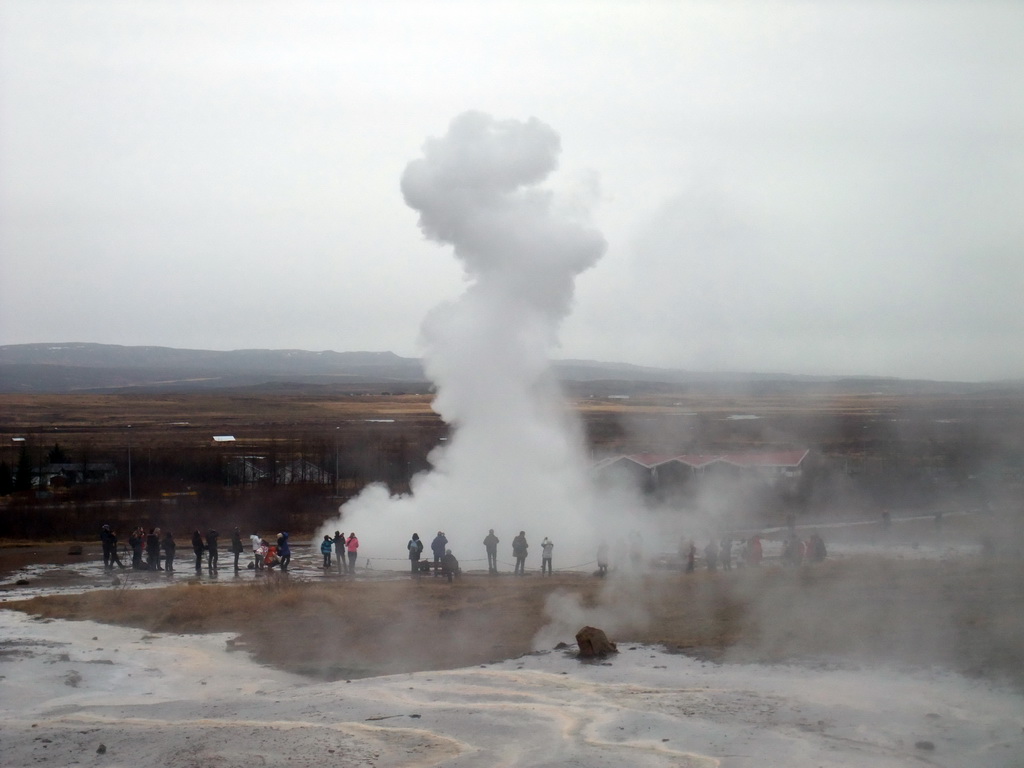 Eruption of the Strokkur geyser at the Geysir geothermal area