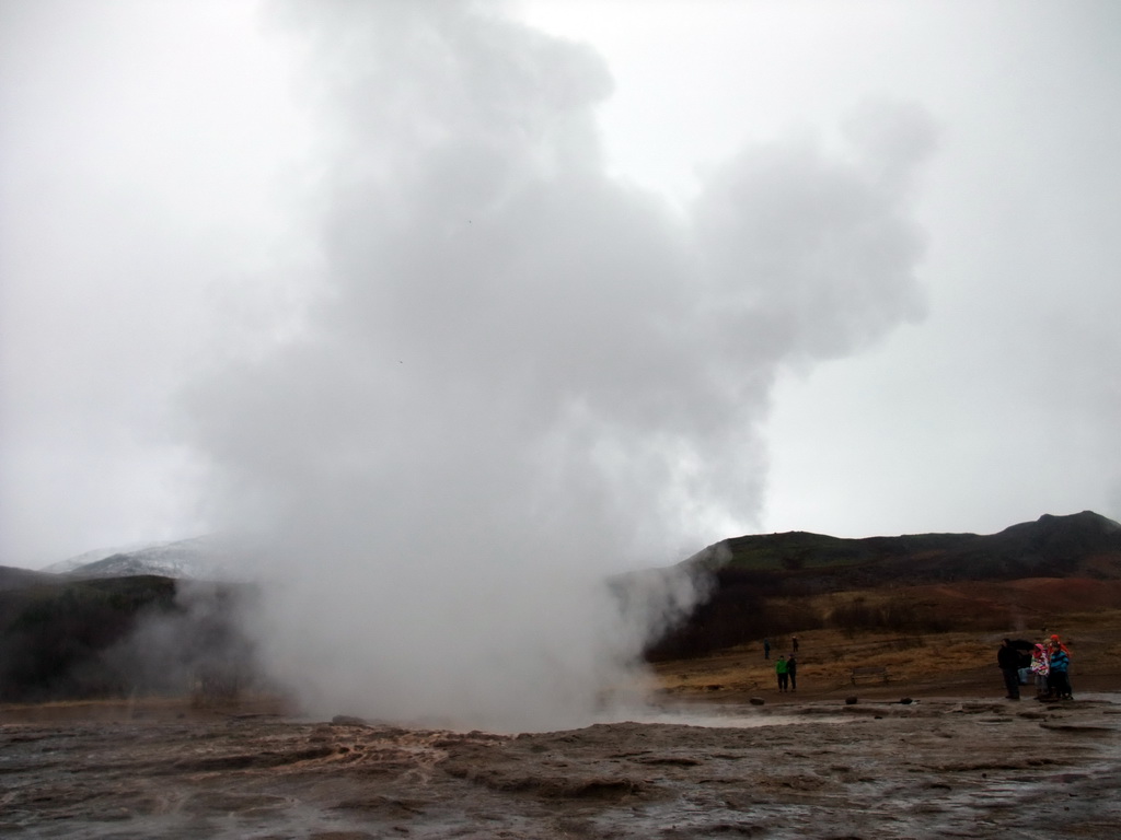 Eruption of the Strokkur geyser at the Geysir geothermal area