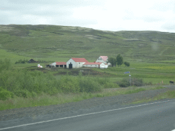 Farm along the Laugarvatnsvegur road, viewed from the rental car