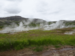 Several small geysers at the Geysir geothermal area