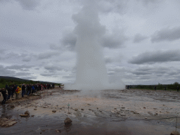 Eruption of the Strokkur geyser at the Geysir geothermal area