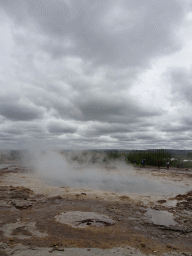 The Strokkur geyser at the Geysir geothermal area