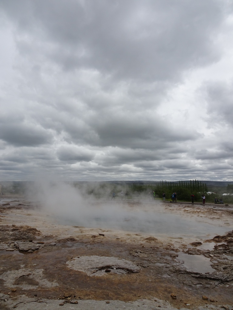 The Strokkur geyser at the Geysir geothermal area