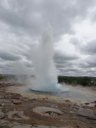 Eruption of the Strokkur geyser at the Geysir geothermal area