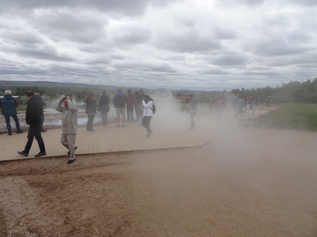 The Blesi and Fata geysers at the Geysir geothermal area