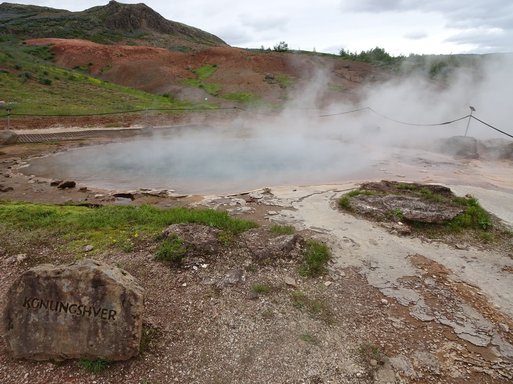 The Konungshver geyser at the Geysir geothermal area