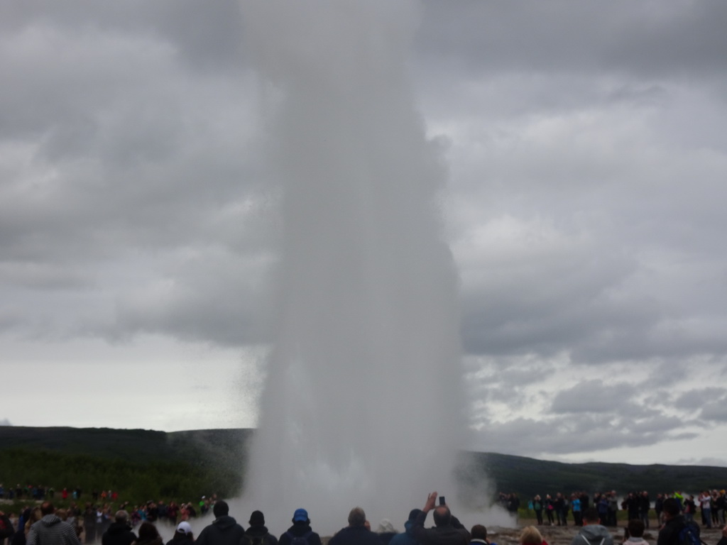 Eruption of the Strokkur geyser at the Geysir geothermal area