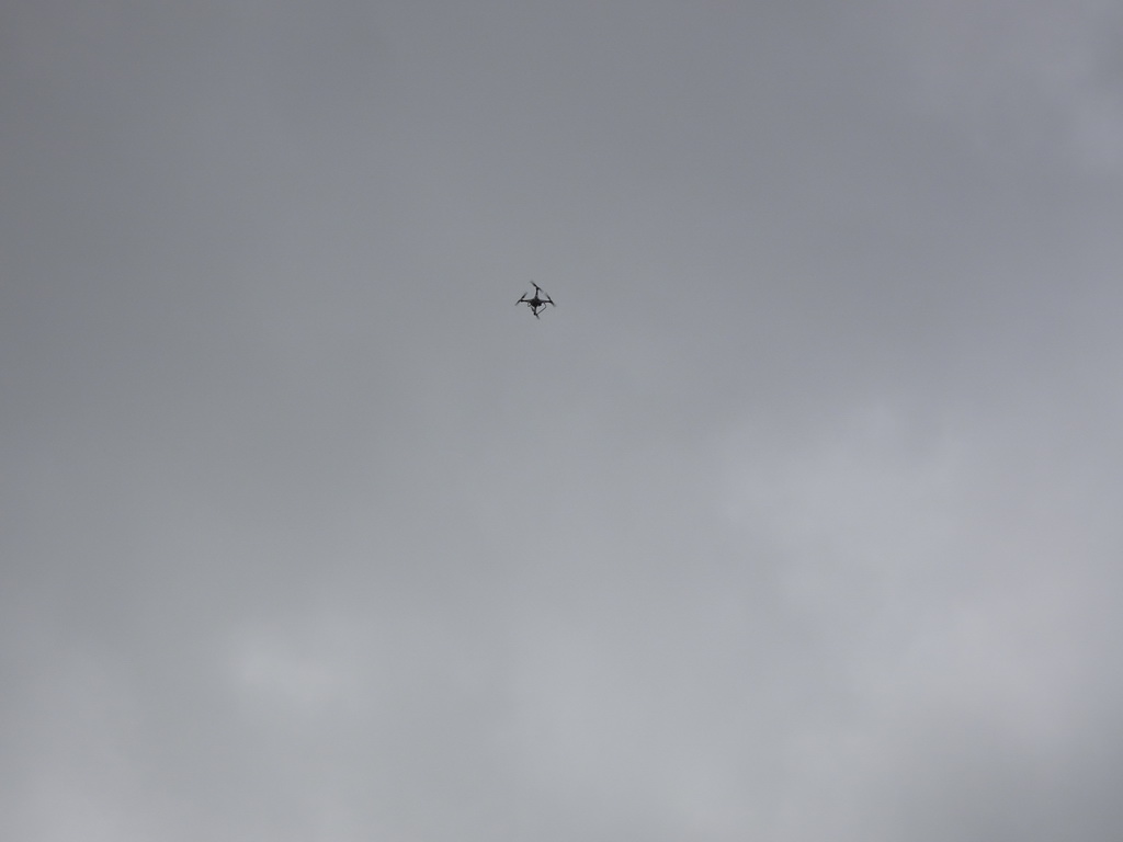 Drone flying above the Geysir geothermal area