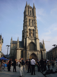 The Sint-Baafsplein square and the west side of the Sint-Baafs Cathedral