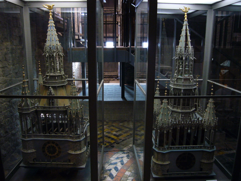 Scale models of the Spire of the Belfry of Ghent, at the Tower Keepers Room at the first floor