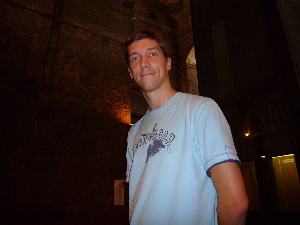 Tim at the third floor of the Belfry of Ghent