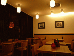 Interior of a restaurant in the city center