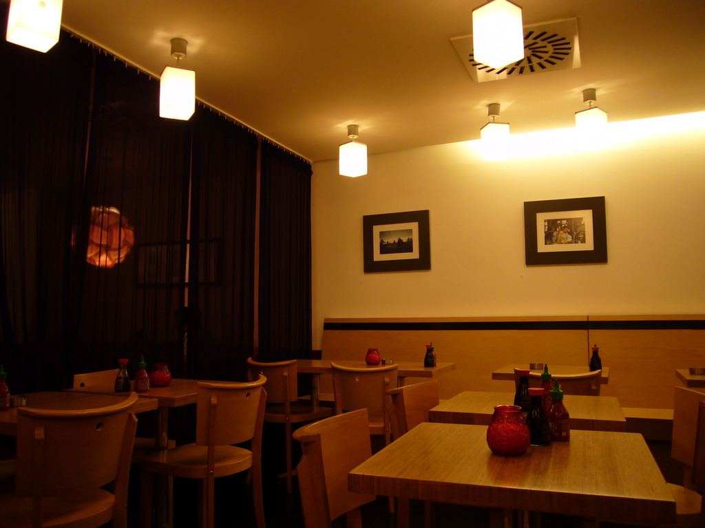 Interior of a restaurant in the city center