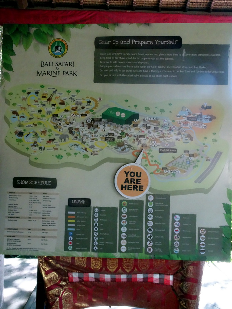 Map of the Bali Safari & Marine Park