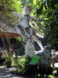 Statue of the Great Monkeys Commander, in front of the Hanuman Stage at the Bali Safari & Marine Park, with explanation