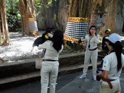 Zookeepers with Toucans at the Banyan Court at the Bali Safari & Marine Park