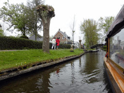 Bridges and houses at the Binnenpad canal, viewed from our tour boat