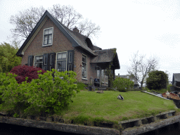 House and ducks at the Binnenpad canal, viewed from our tour boat