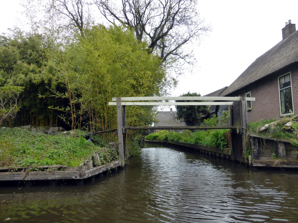 Bridge over a canal, viewed from our tour boat on the Binnenpad canal