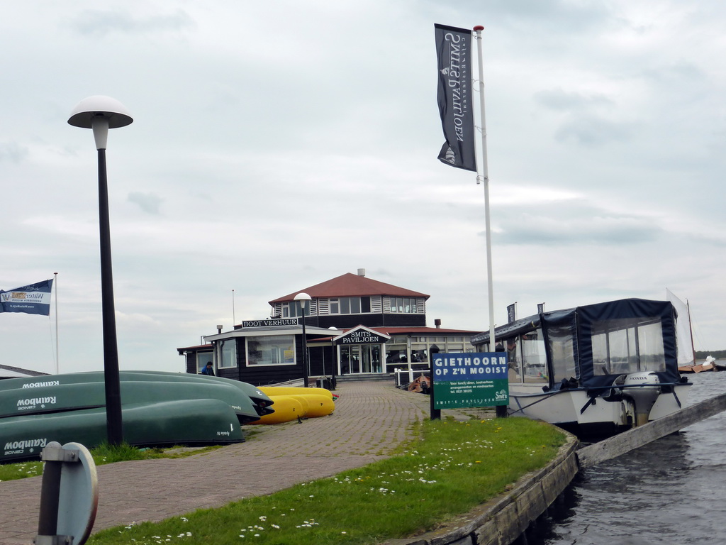 The Smit`s Paviljoen restaurant at the Smitsvaart canal, viewed from our tour boat