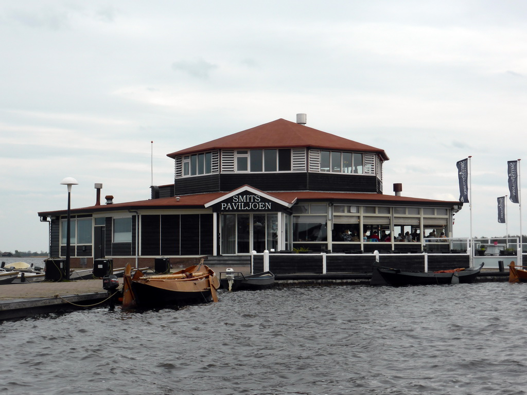The Smit`s Paviljoen restaurant at the Smitsvaart canal, viewed from our tour boat
