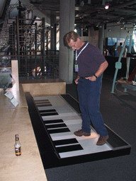 Large-size floor piano at the exhibition at the Glasgow Science Centre