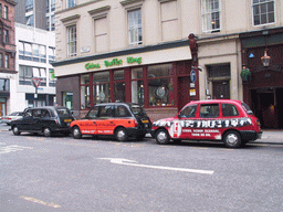 Taxis in front of the China Buffet King restaurant at Holland Street