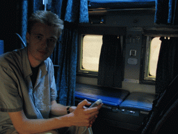 David in the Konkan Express train from Mumbai