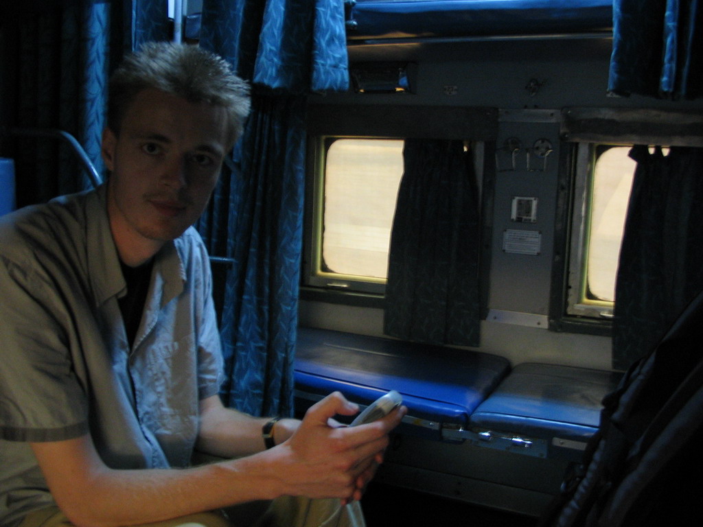 David in the Konkan Express train from Mumbai