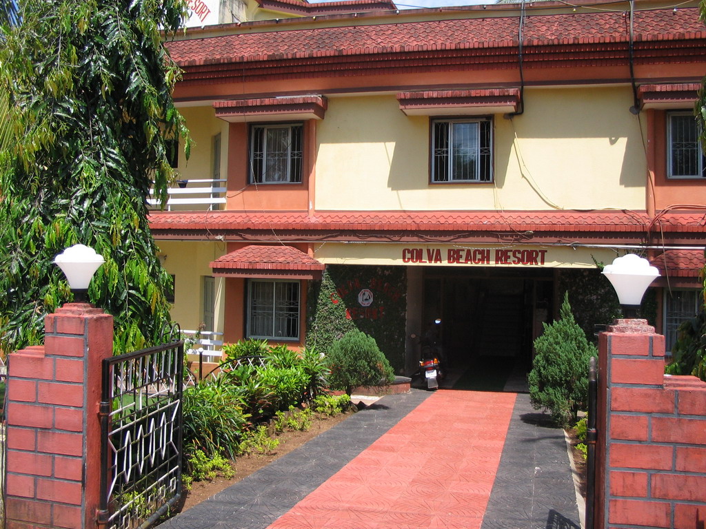 Front of the Colva Beach Resort