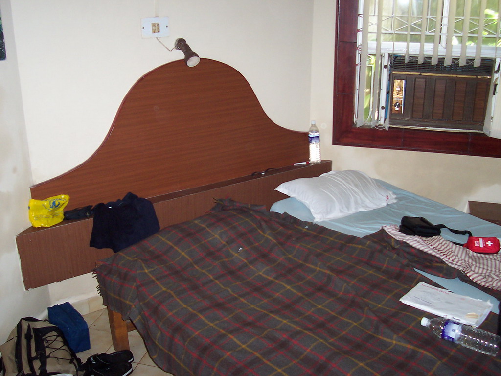 The bed in our room in the Colva Beach Resort