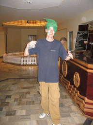 David and Rick in the lobby of the Colva Beach Resort