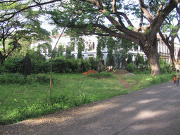 Statues in the garden in front of the presbytery of the Church of St. Cajetan at Old Goa