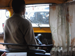 Interior of an auto rickshaw at Panaji