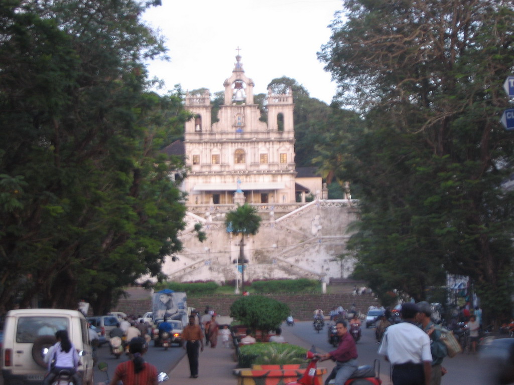 Front and staircase of the Our Lady of the Immaculate Conception Church at Panaji