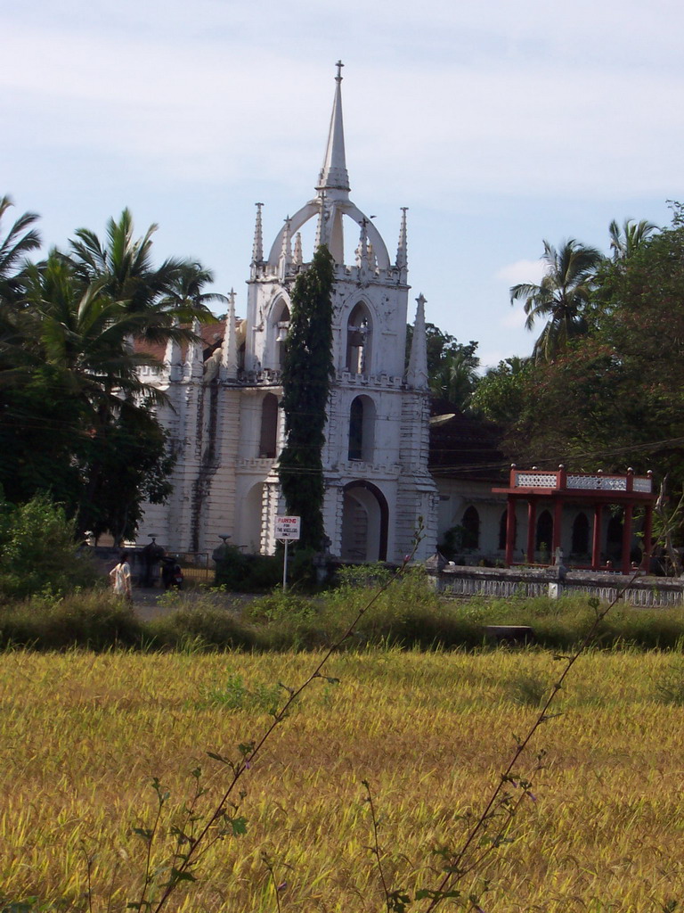 Front of the Mãe de Deus Church at Saligao