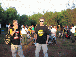 Rick, David and hippies at Anjuna Beach