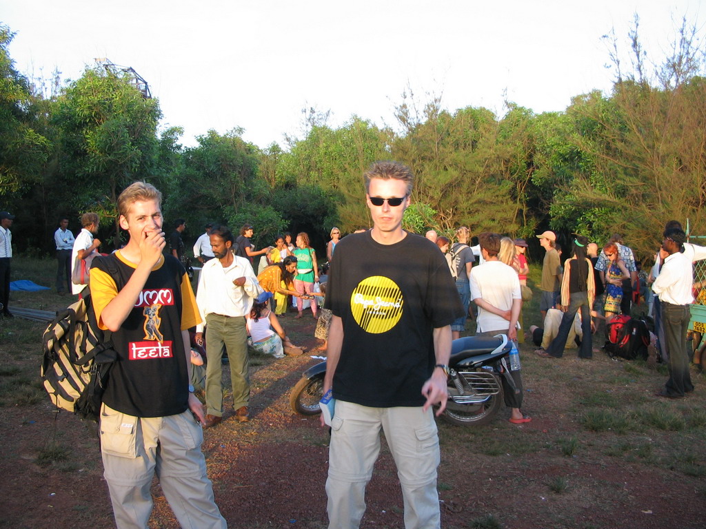 Rick, David and hippies at Anjuna Beach