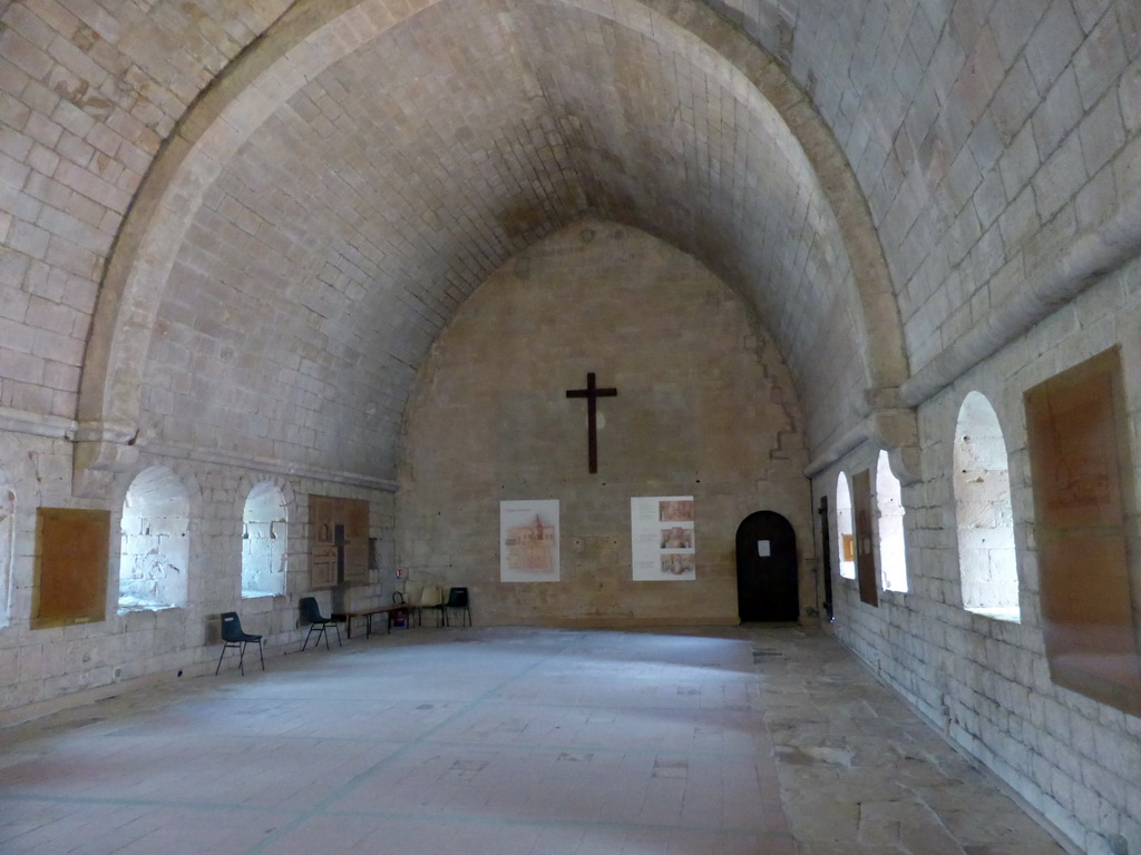 East side of the Monks` Dormitory at the upper floor of the Abbaye Notre-Dame de Sénanque abbey