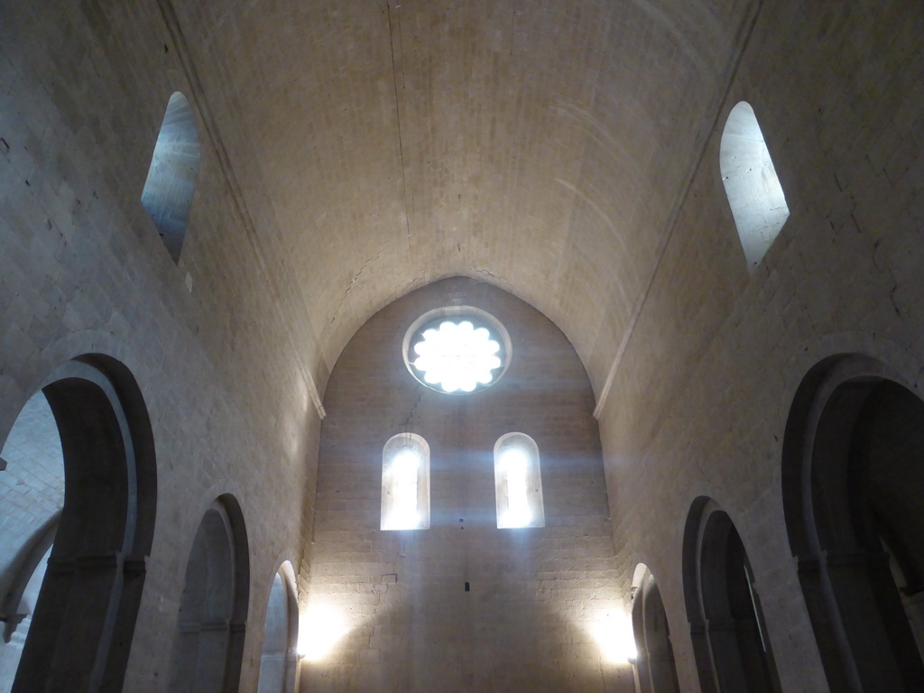 Nave of the church of the Abbaye Notre-Dame de Sénanque abbey