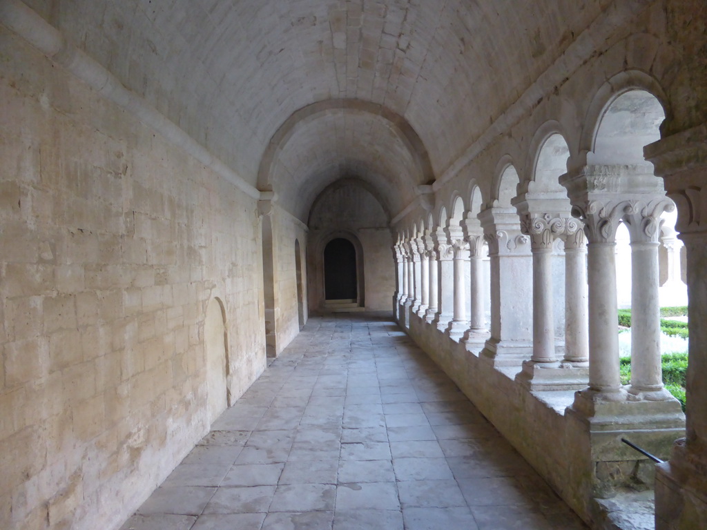 Walkway at the cloister of the Abbaye Notre-Dame de Sénanque abbey