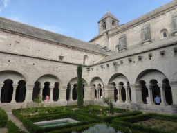 Northeast side of the cloister garden of the Abbaye Notre-Dame de Sénanque abbey