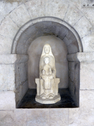 Statue in a niche at the walkway at the cloister of the Abbaye Notre-Dame de Sénanque abbey