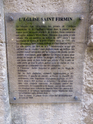 Information on the Église Saint Firmin church