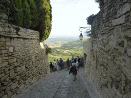 The Rue du Belvédère street and the viewing point at the south side of the town