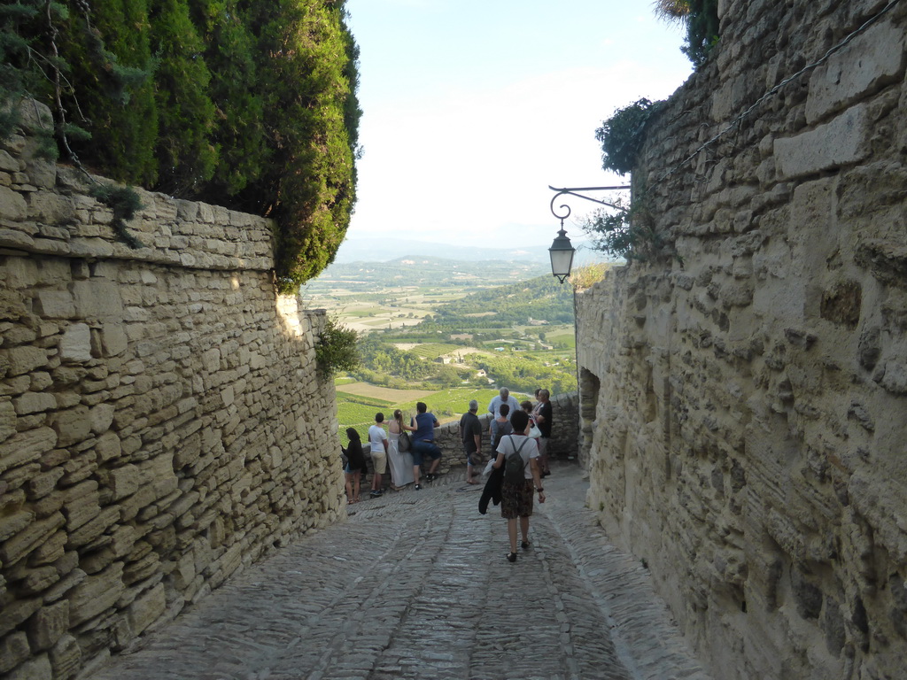 The Rue du Belvédère street and the viewing point at the south side of the town